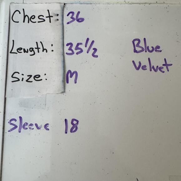 MSK Dress M Blue Velvet Cocktail Evening Whimsigoth Dark Romantic Moody WItchy - Picture 9 of 10